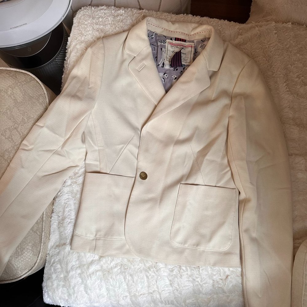 Anthropologie Cartonnier White Blazer